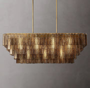 Sirene Clear/Smoke Glass Rectangular Chandelier 59