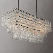 Marignans Tiered Rectangle K9 Crystal Chandelier, Luxury Modern Indoor Lamps