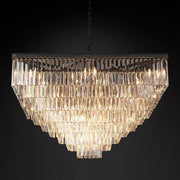 1920s Odeon Crystal Square Chandelier Light Fixtures for Dinning Table