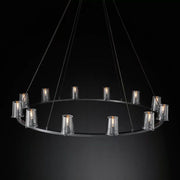 Pauillac Round Chandelier Glass 60'' for Living Room