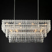 Marignans Tiered Rectangle K9 Crystal Chandelier, Luxury Modern Indoor Lamps