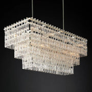 Marignans Tiered Rectangle K9 Crystal Chandelier, Luxury Modern Indoor Lamps
