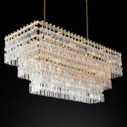 Marignans Tiered Rectangle K9 Crystal Chandelier, Luxury Modern Indoor Lamps