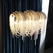 Alana Aluminum Chain Tassel Long Branch Chandelier Light  35