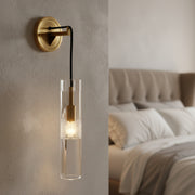 Postmodern glass crystal tube brass Wall Sconce 14