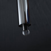 Smoky Gray Crystal Tube Pendant Light Height 16.5
