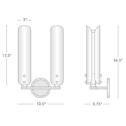Alan Glass Double Sconce for Living Room